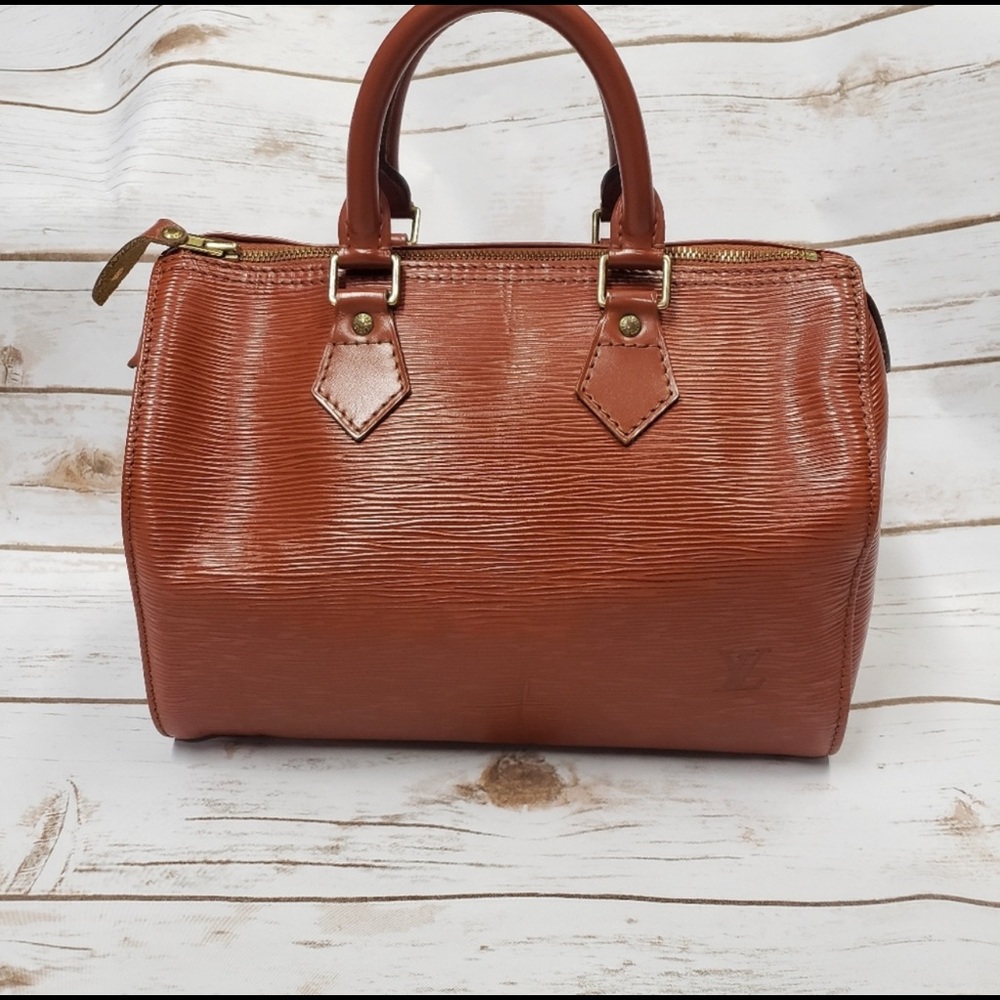 Louis Vuitton Speedy 25 Epi leather brown satchel